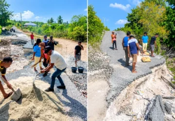 Jaga Akses Masyarakat, Kecamatan Pulau Lakor Perbaiki Jalan Sera – Werwawan